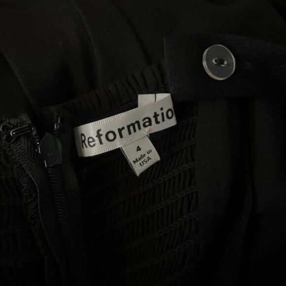 Reformation Wide Leg Sleeveless Jumpsuit Black Size 4 - Picture 7 of 10